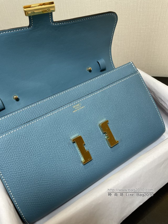 Hermes女士小挎包 愛馬仕Constance康康to go斜挎包 牛仔蘭金扣  tdh2279